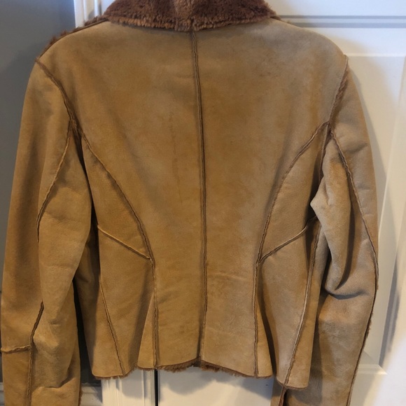 Guess Brown/Tan Leather Jacket Size Small - Picture 9 of 9